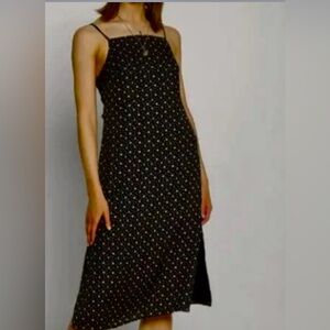 American Eagle Large Black Floral Midi Dress